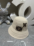Crochet Bucket Hat with Floral Accent