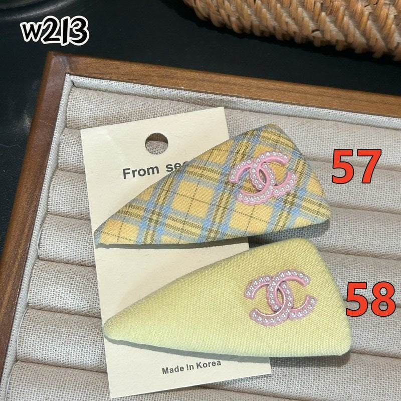 Decorative Hair Clip - Bow, Plaid and Emblem Options