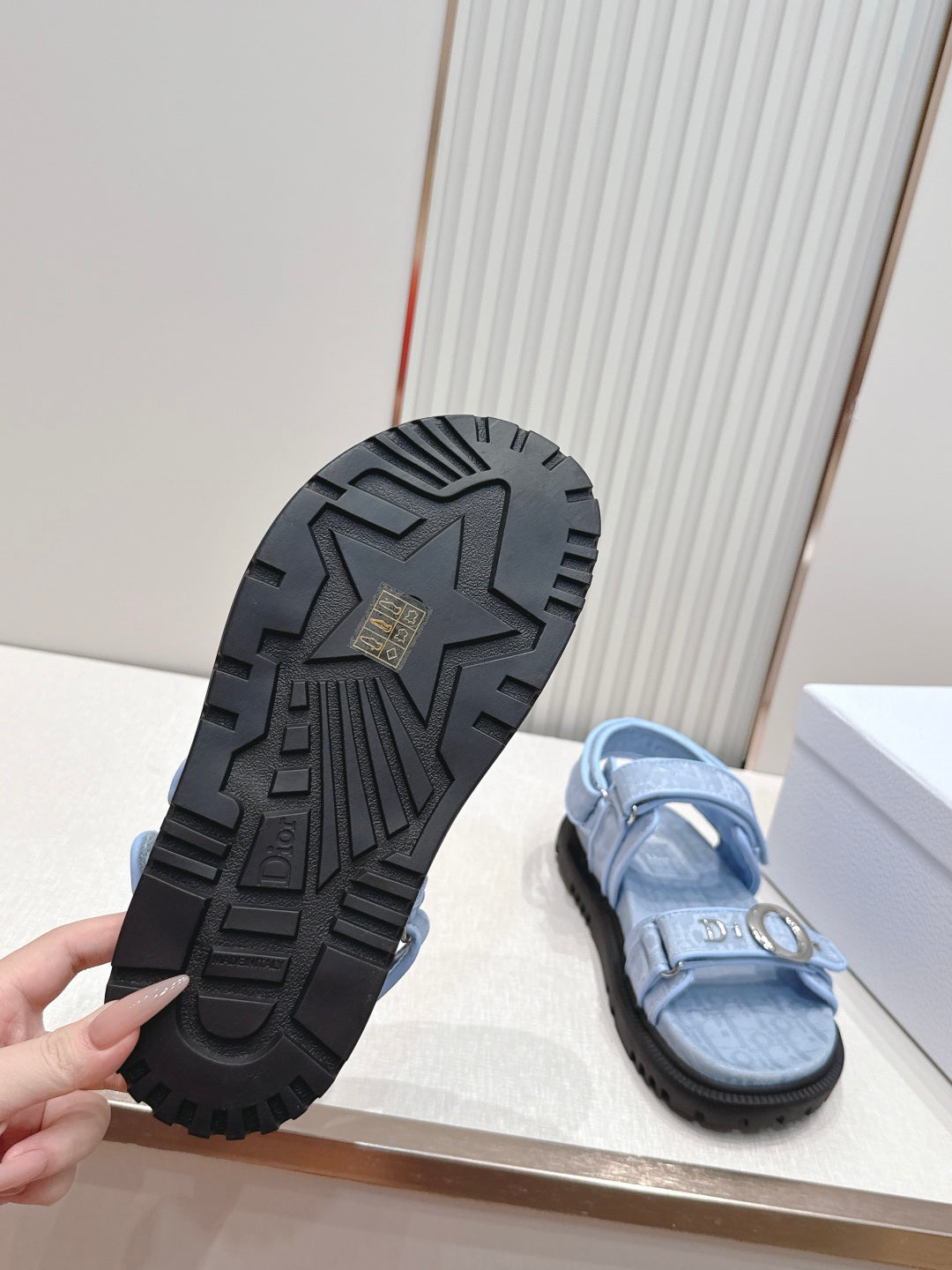 Double-Strap Platform Sandals with Ankle Strap