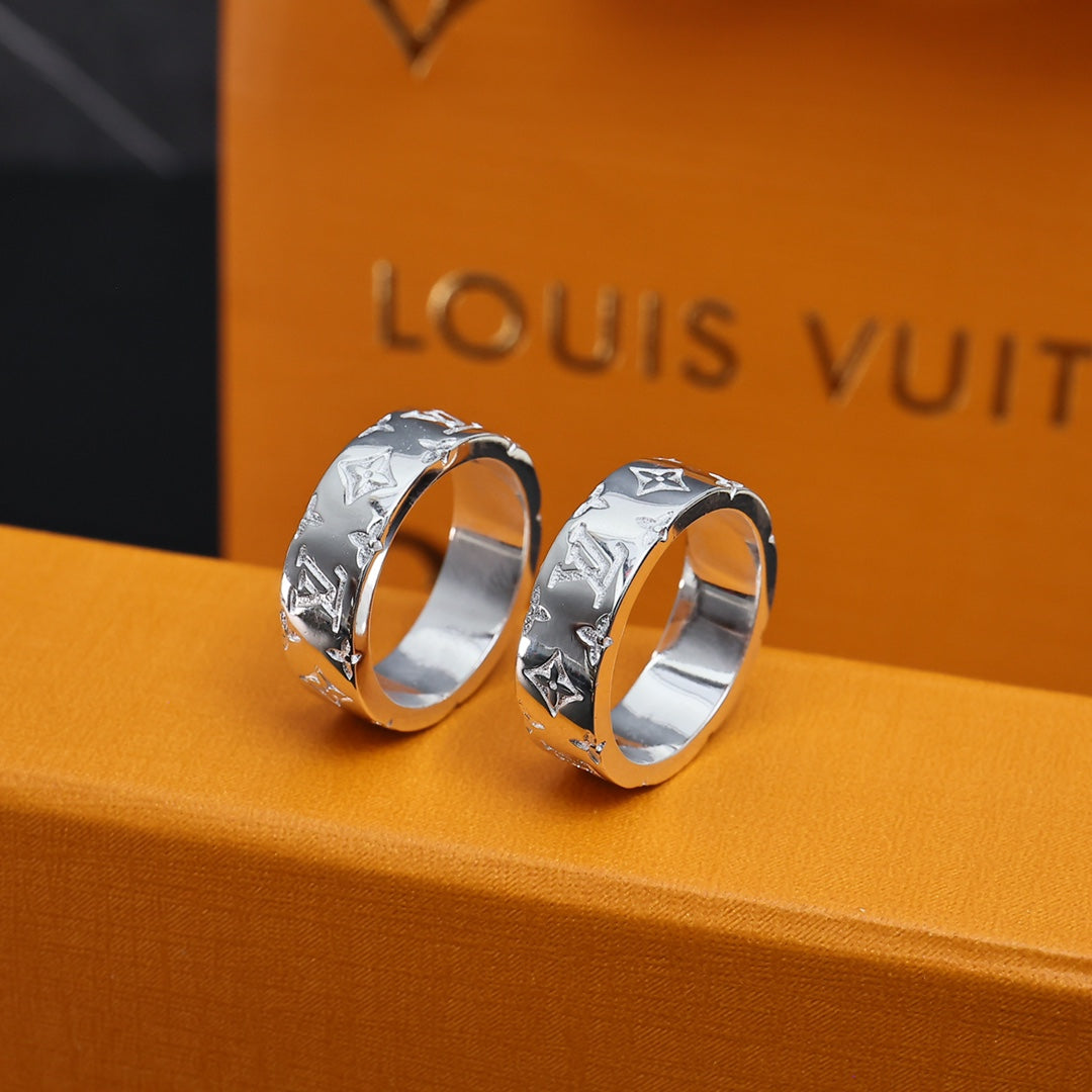 Engraved Monogram Band Ring - Sizes 6–11