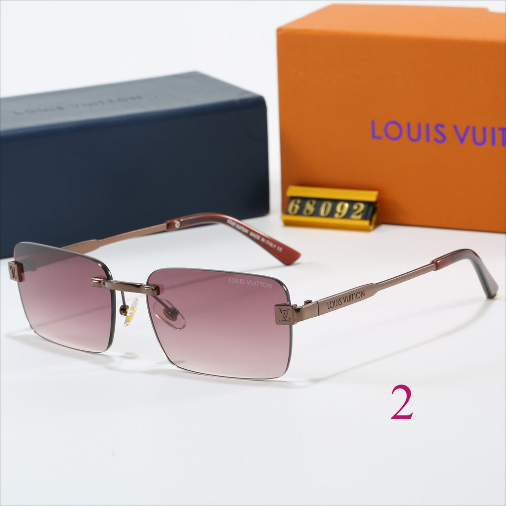 Gafas de sol cuadradas sin montura con lentes de monograma