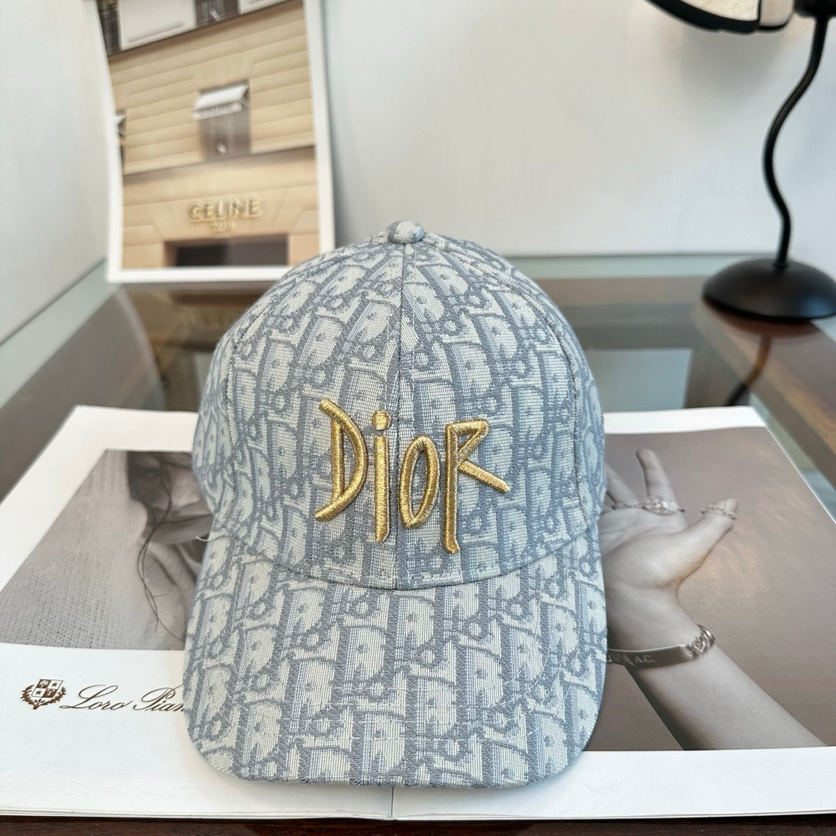 Monogram Lettering Baseball Cap