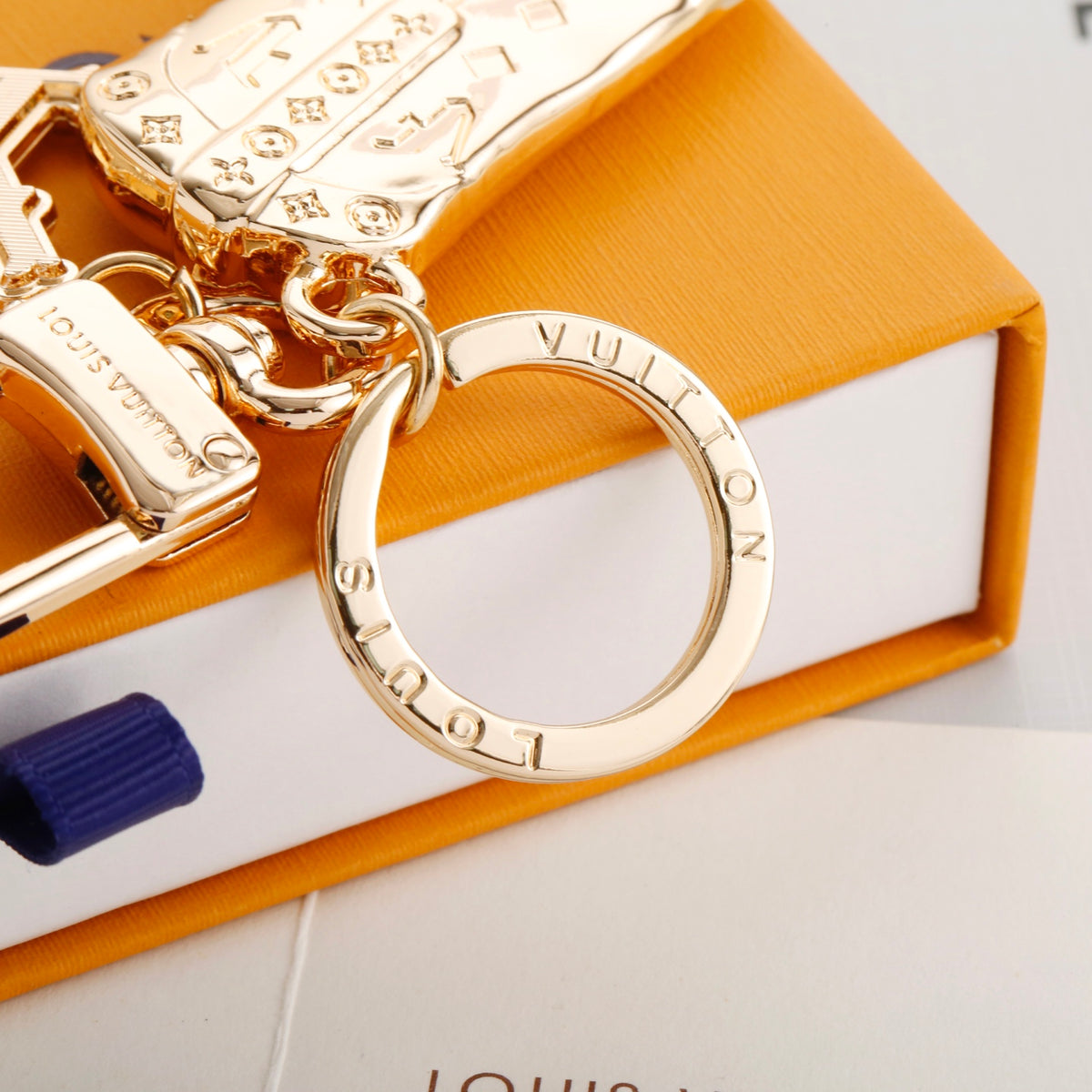 Checkered Boot Charm Keychain