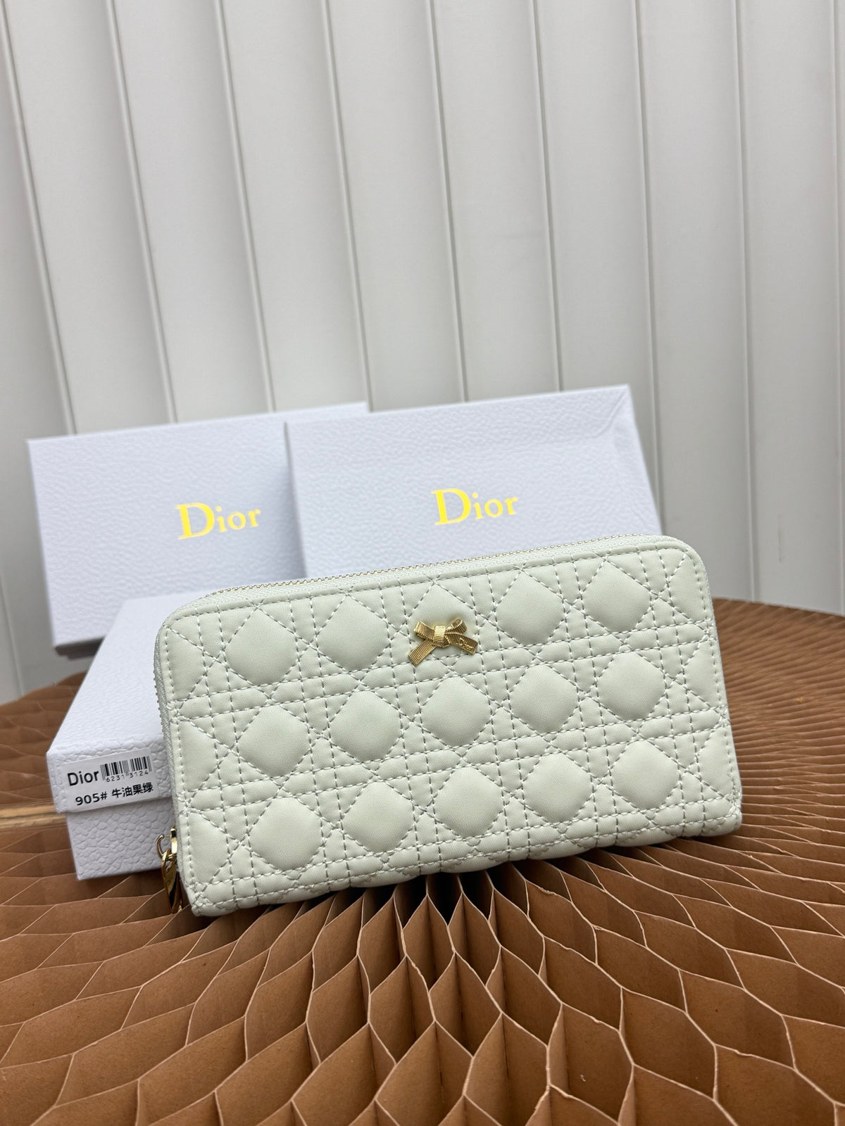 Quilted Long Zip Wallet 036