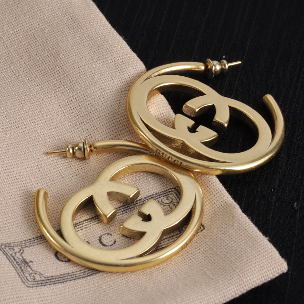 Oversized Interlocking-G Drop Earrings