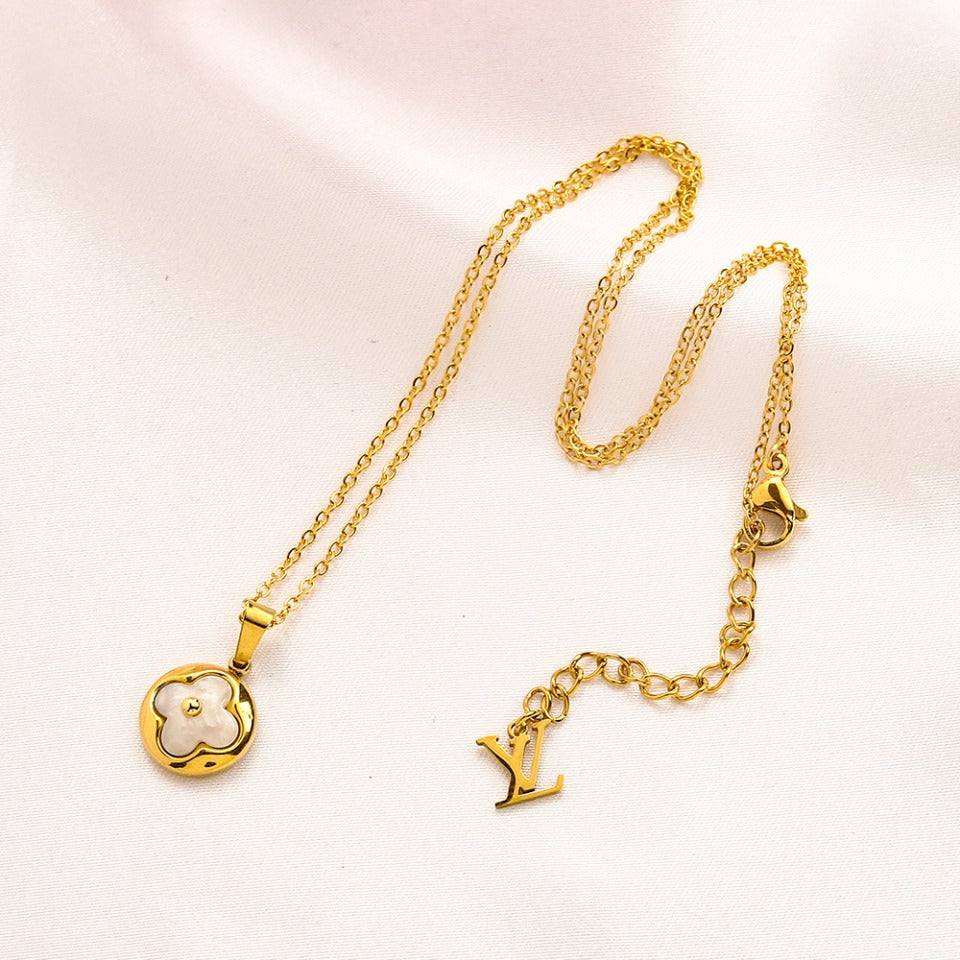 304 Stainless Steel Flower Motif Earrings, Bracelet & Necklace Collection