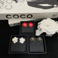 Layered Flower Stud Earrings