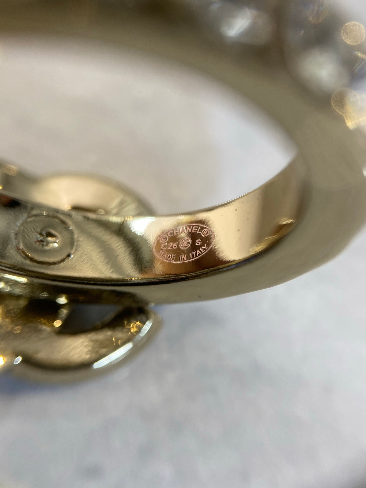 Double Band Ring with Sparkling Emblem