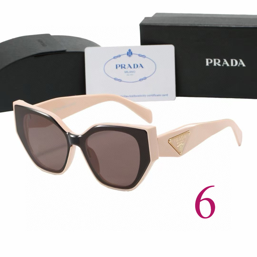 Rounded Cat-Eye Sunglasses with Ornate Patterned Temples