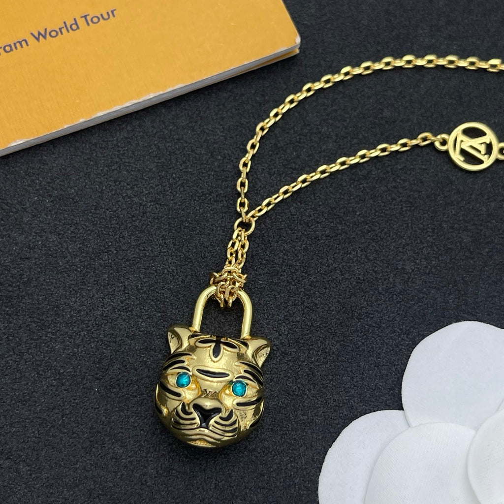 Pave Floral Pendant Station Necklace