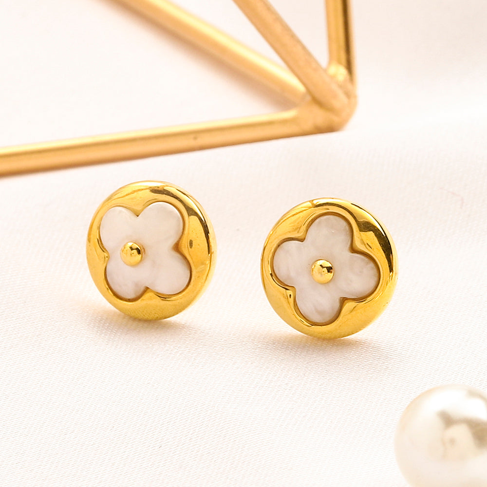 304 Stainless Steel Flower Motif Earrings, Bracelet & Necklace Collection