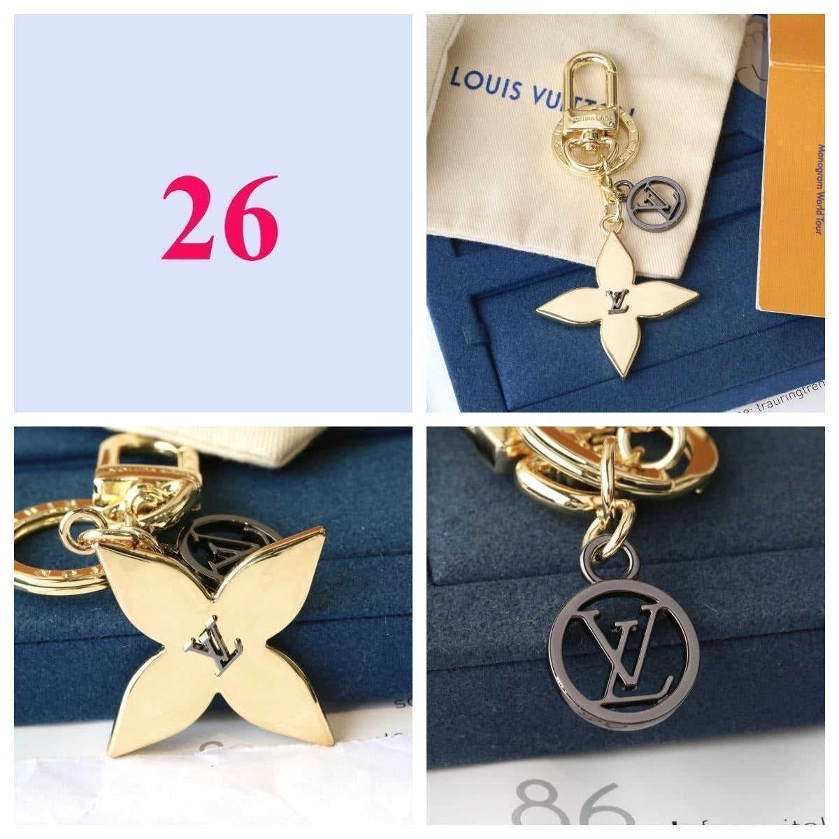 Handbag & Letter Charm Keychain - Style Options
