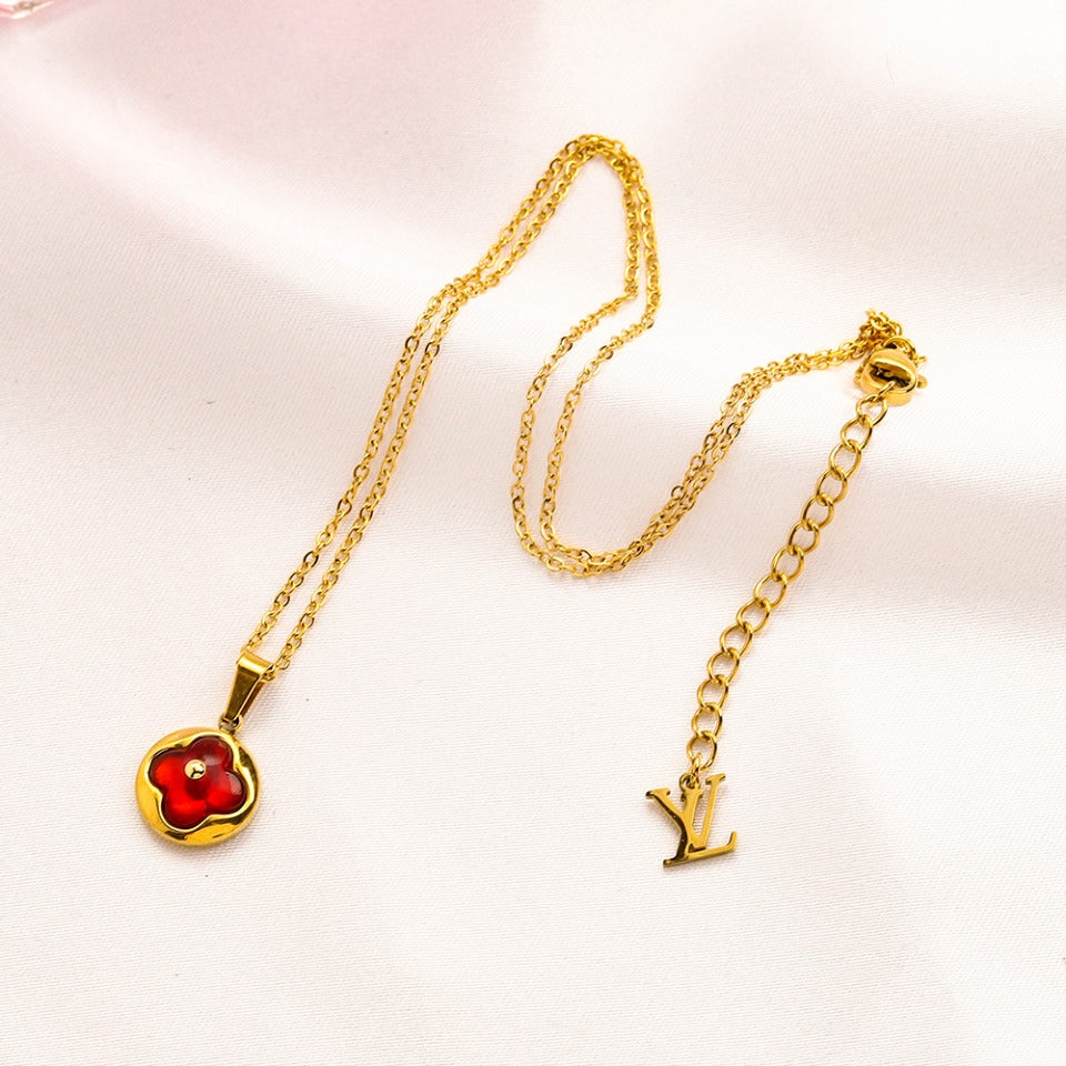 304 Stainless Steel Flower Motif Earrings, Bracelet & Necklace Collection