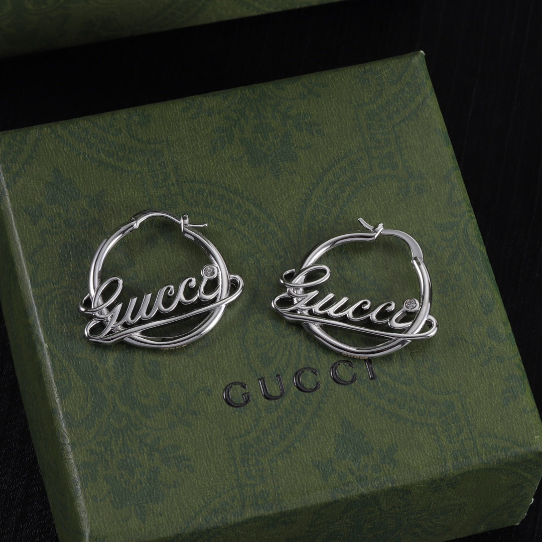 Oversized Interlocking-G Drop Earrings