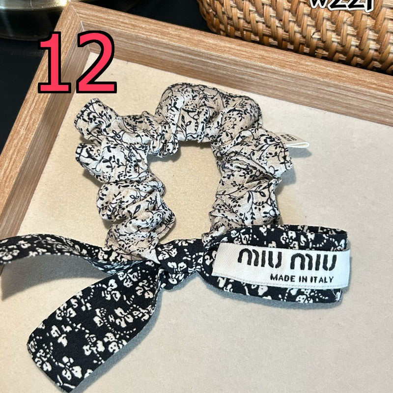 Decorative Scrunchie - Bow and Bead-Accent Options