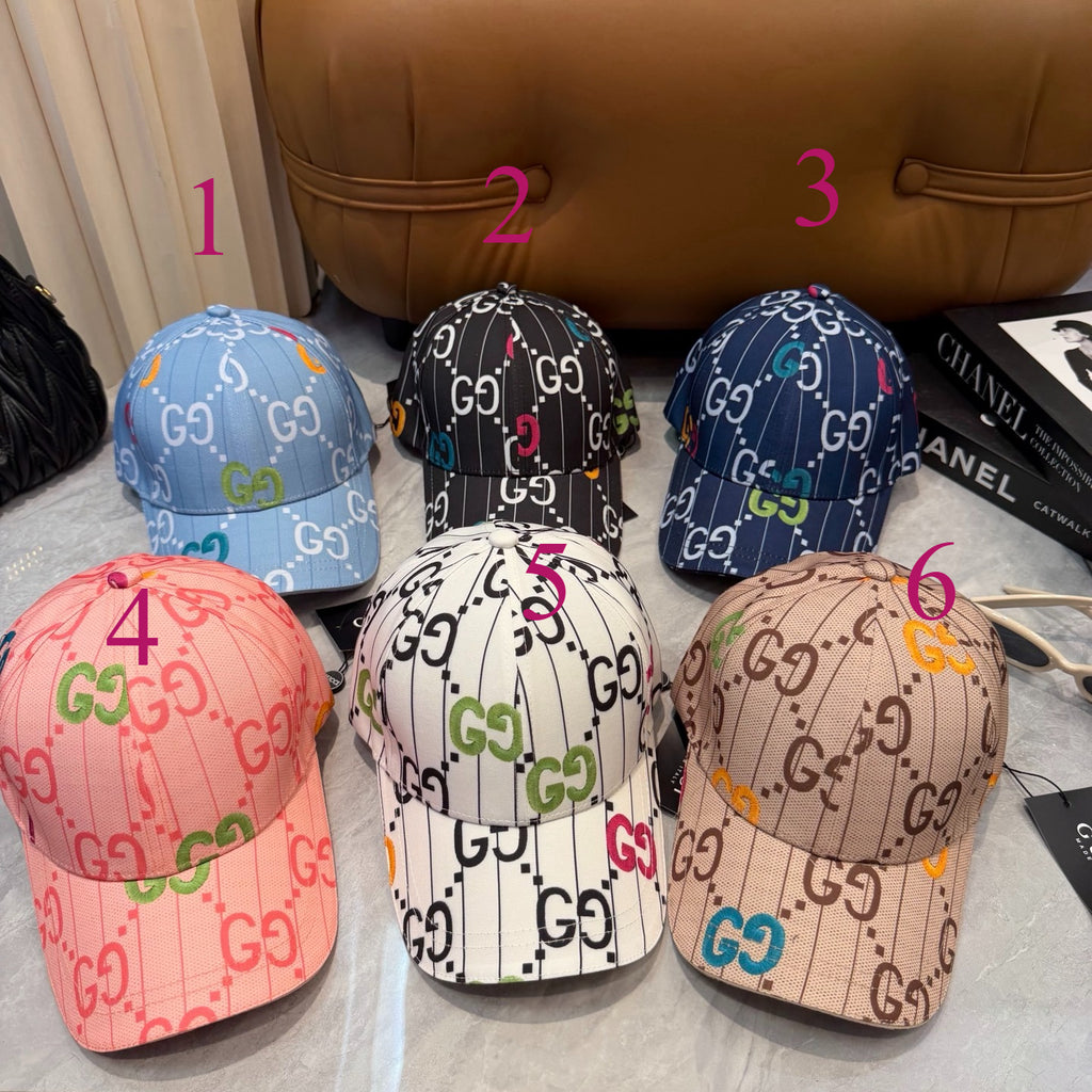 Colorful Outline Monogram Baseball Cap