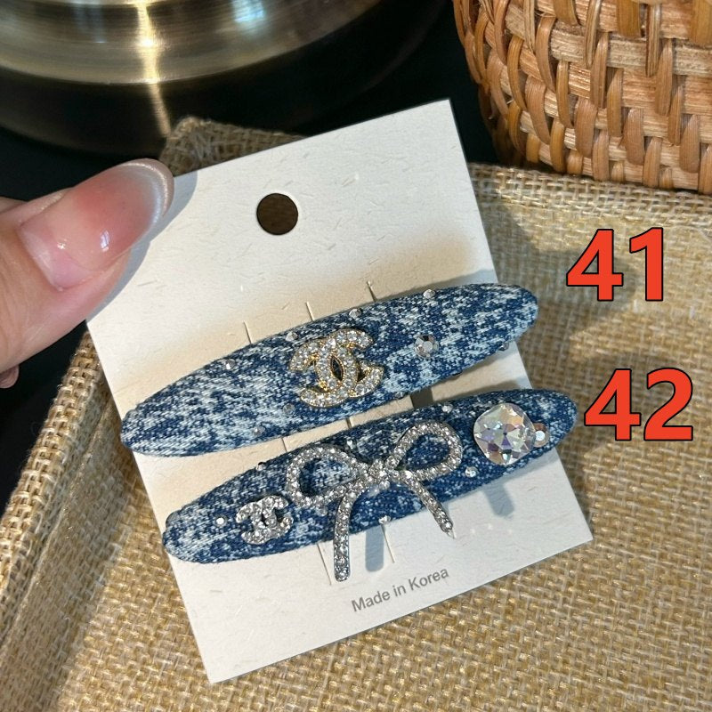 Decorative Hair Clip - Bow, Plaid and Emblem Options