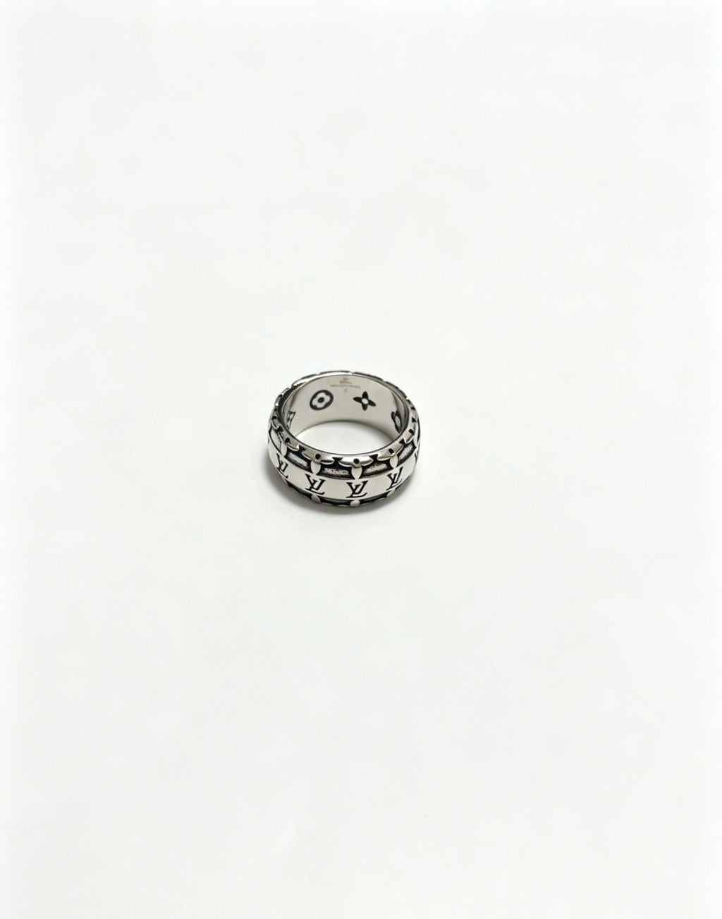 Wide Openwork Monogram Ring - Sizes 6–11