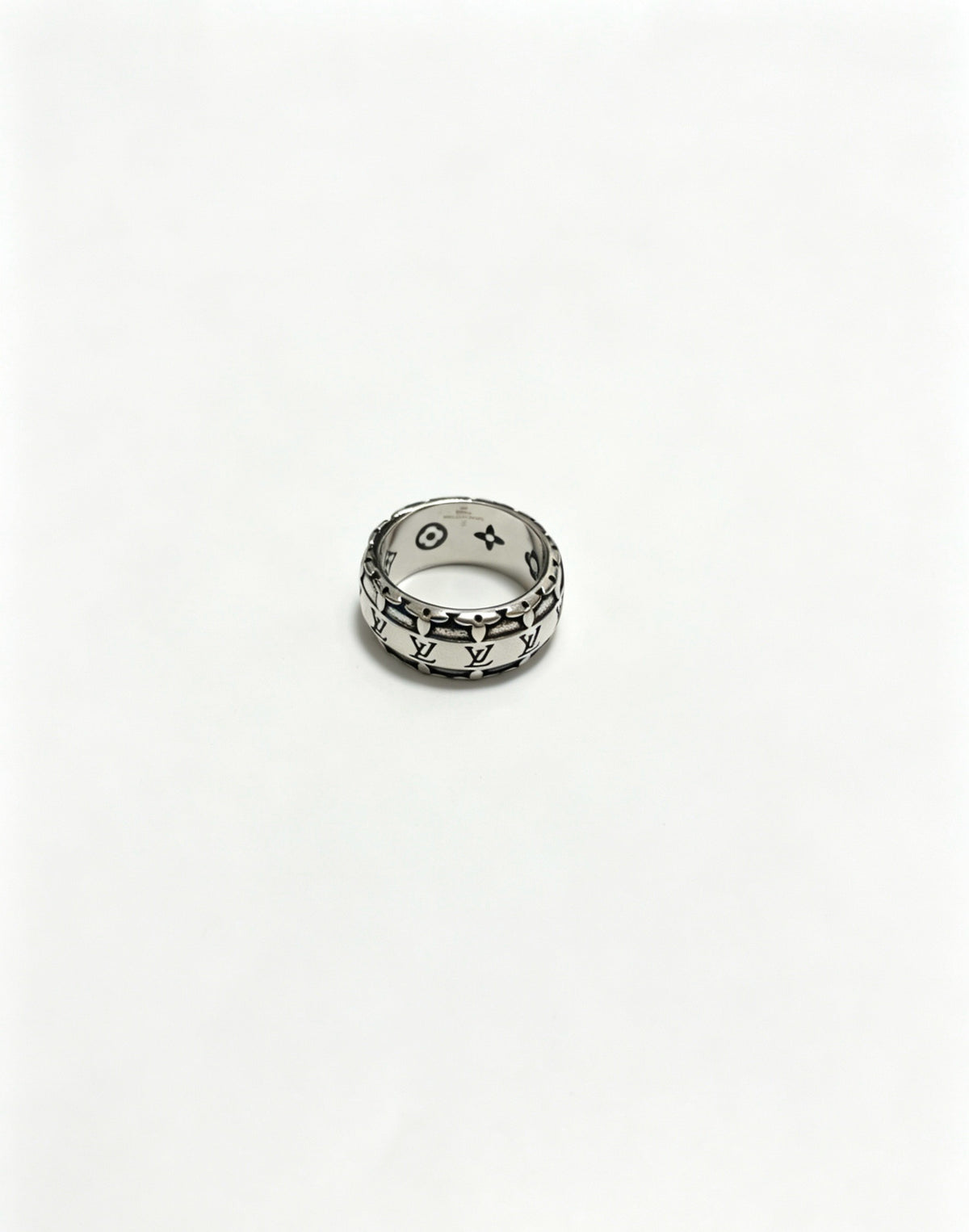 Wide Openwork Monogram Ring - Sizes 6–11