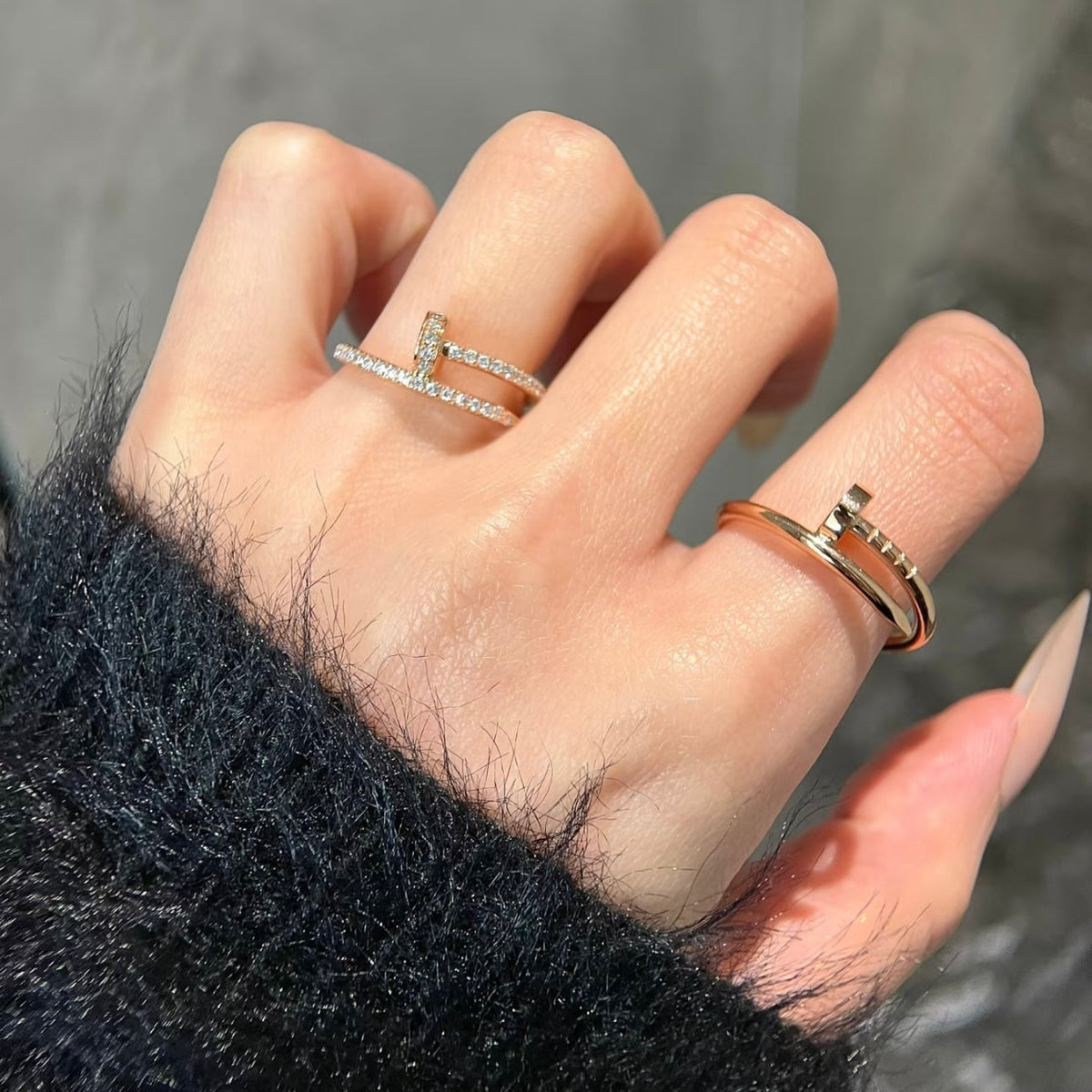 Polished Nail Wrap Ring