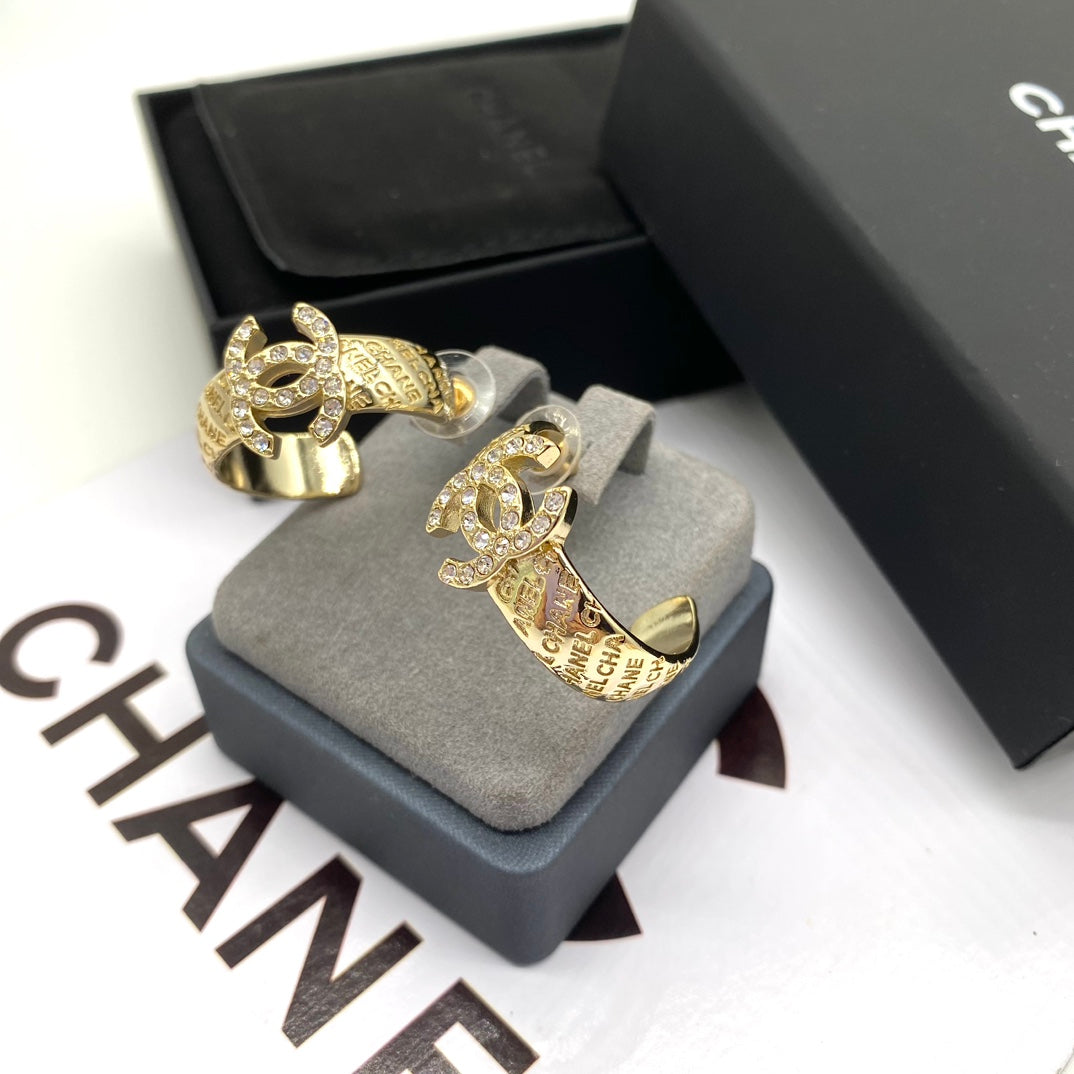 Pave Butterfly Hoop Earrings