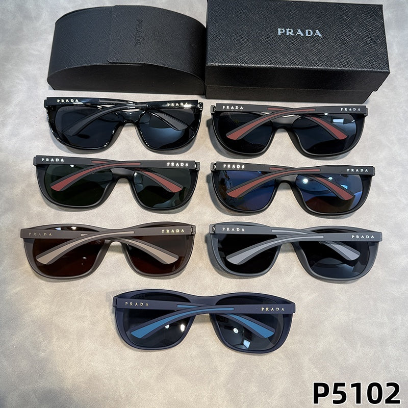 Wraparound Oval Sunglasses with Broad Frames