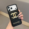 Funda para teléfono acolchada y lisa con emblema - Opciones de estilo