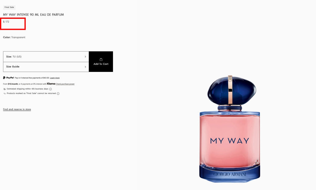 MY WAY INTENSE EAU DE PARFUM 90 ML
