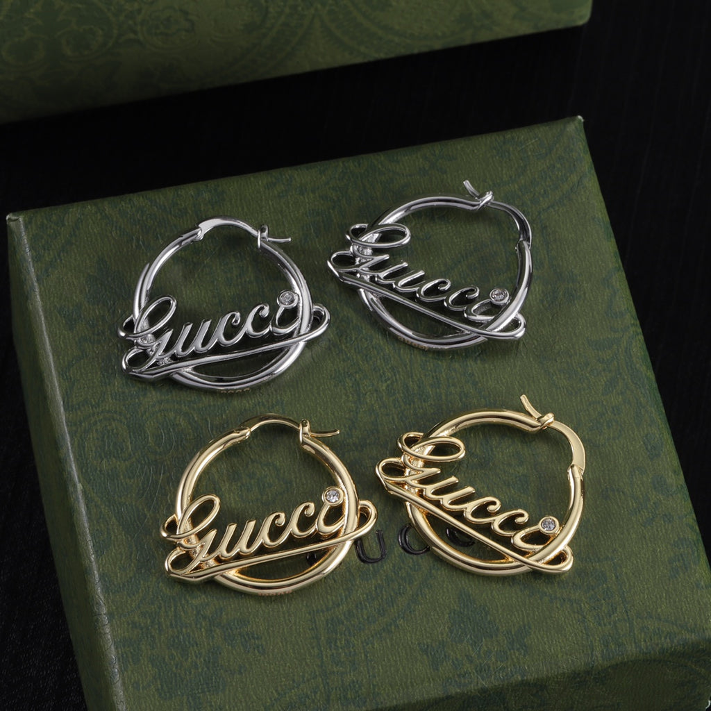 Oversized Interlocking-G Drop Earrings