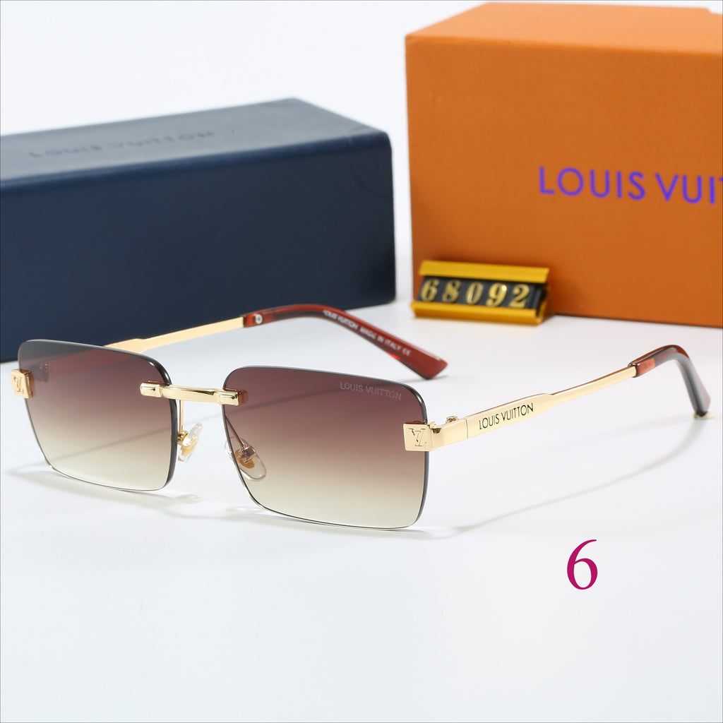 Gafas de sol cuadradas sin montura con lentes de monograma