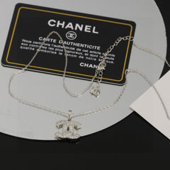 Double-Chain Interlocking-C Pendant Necklace