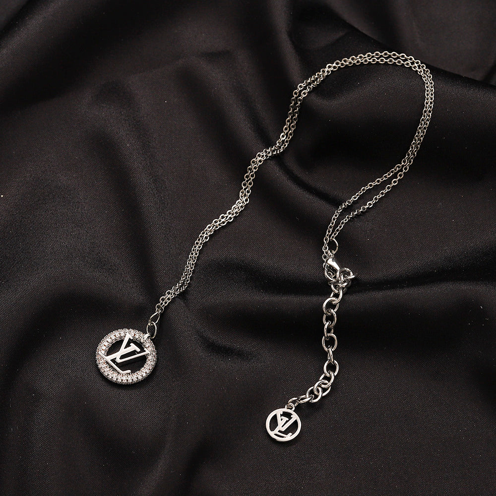 Kupfer Zirkonium Echt Vergoldet Ohrringe Armband Halskette Set