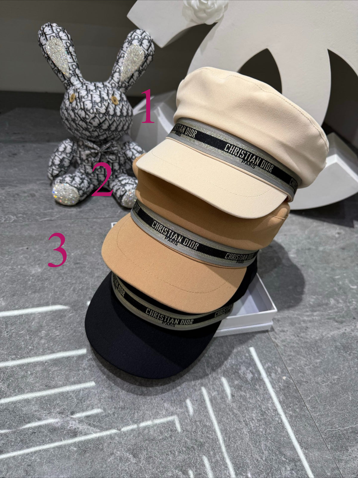 Lettered Band Baker Boy Cap