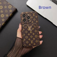 Glossy Monogram Phone Case with Hand Strap