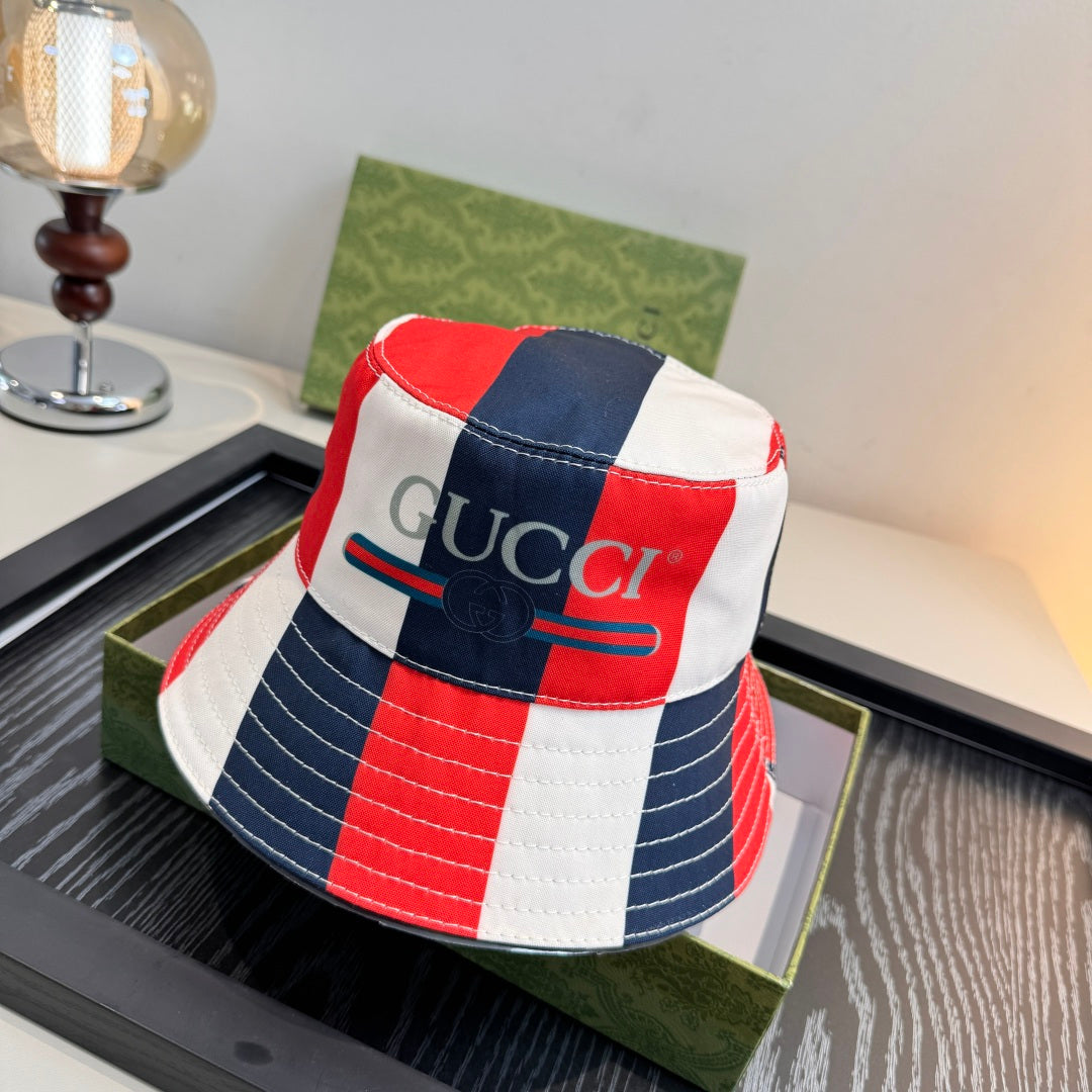Colorblock Lettered Bucket Hat