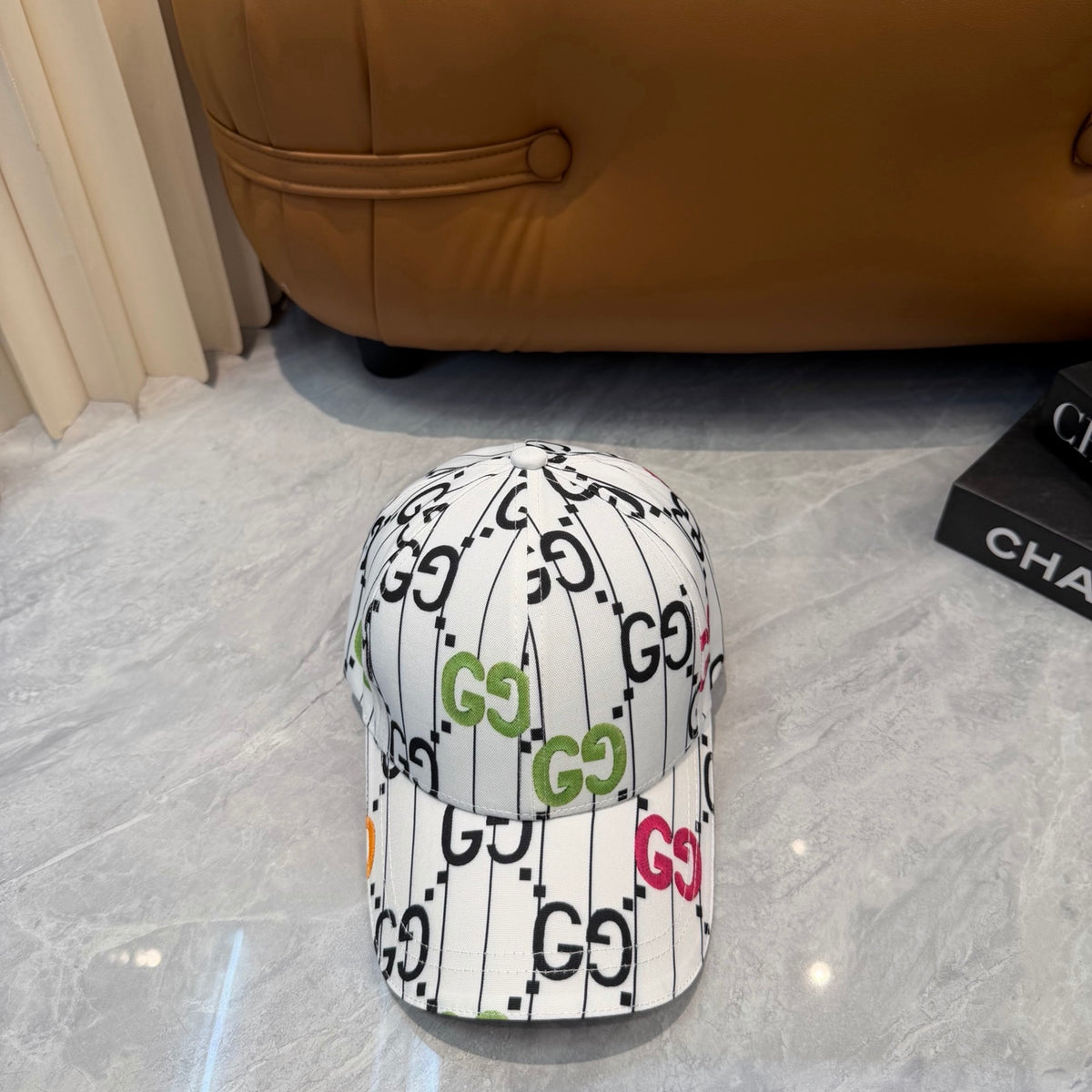 Colorful Outline Monogram Baseball Cap