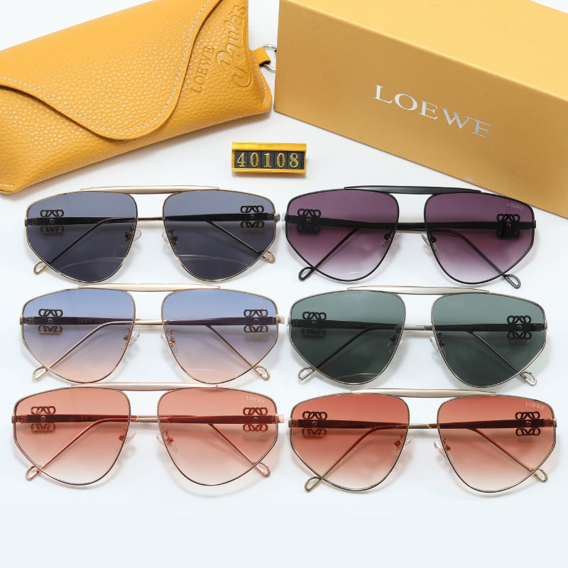 Gafas de sol aviador sin montura con puente superior plano