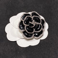 Beaded Camellia Flower Brooch