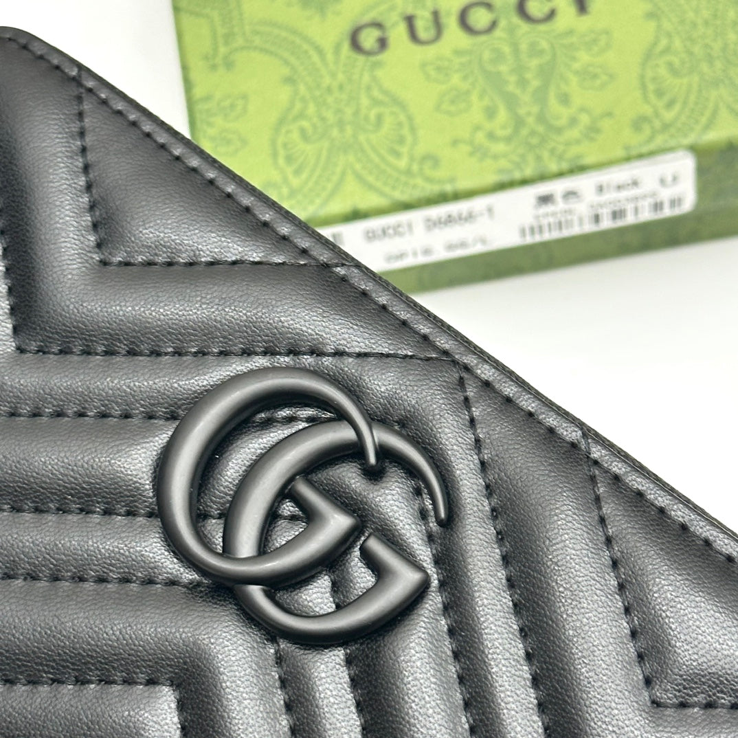 Chevron Quilted Long Zip Wallet 011