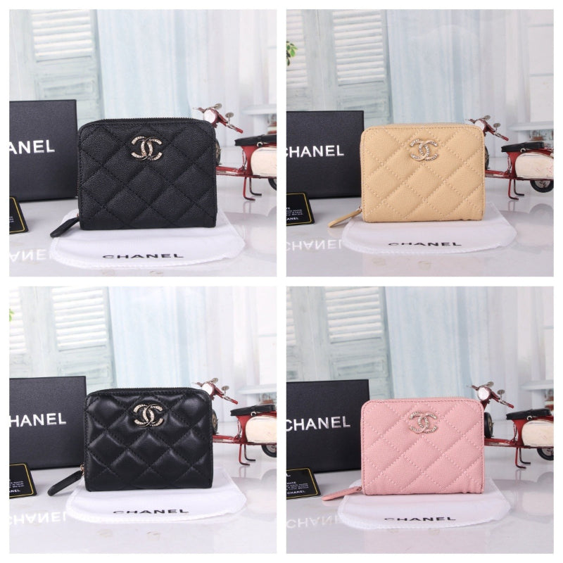 Diamond Quilted Zip Wallet 034