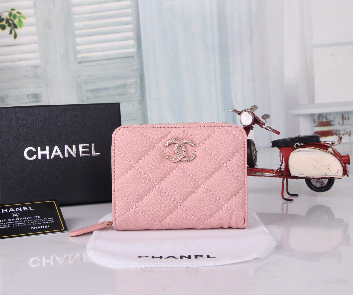 Diamond Quilted Zip Wallet 034