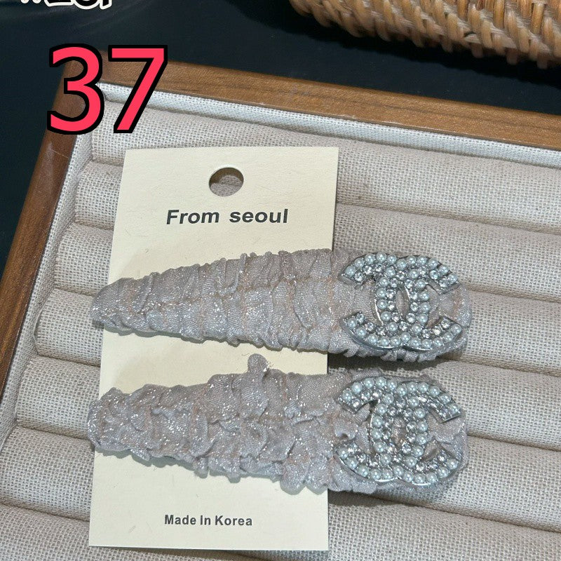 Decorative Hair Clip - Bow, Plaid and Emblem Options