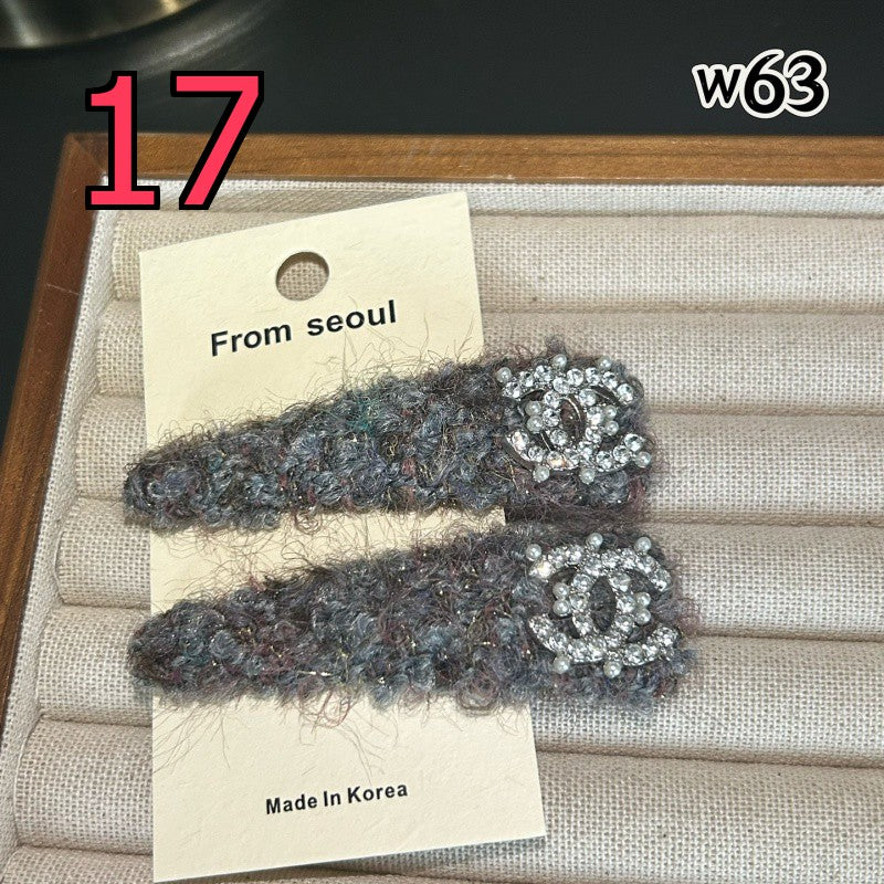 Decorative Hair Clip - Bow, Plaid and Emblem Options