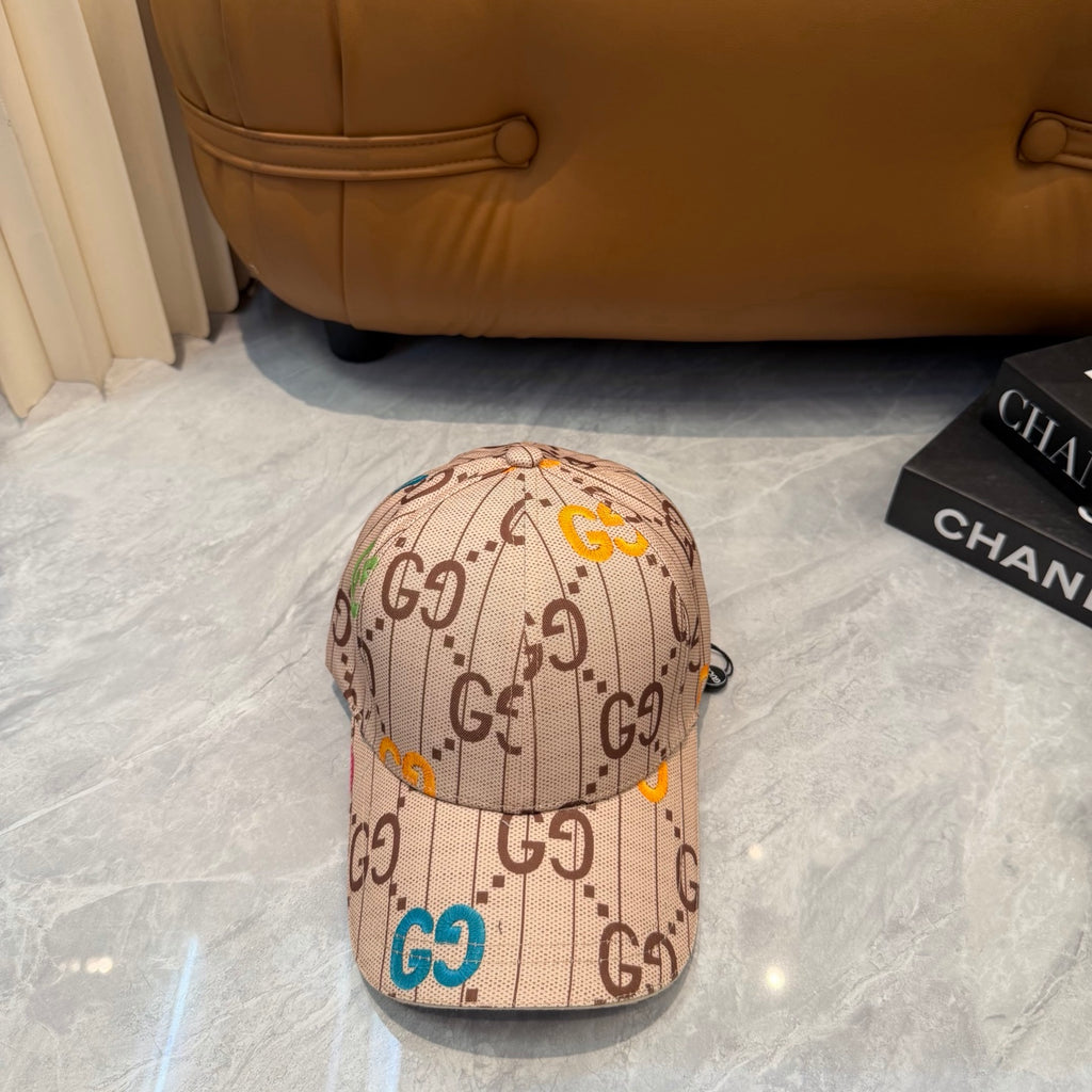 Colorful Outline Monogram Baseball Cap