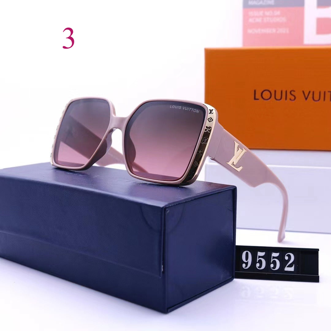 Oversized Rectangular Sunglasses with Studded Side Detail