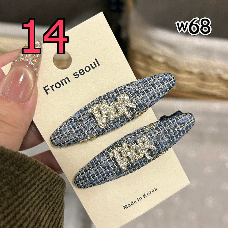 Decorative Hair Clip - Bow, Plaid and Emblem Options