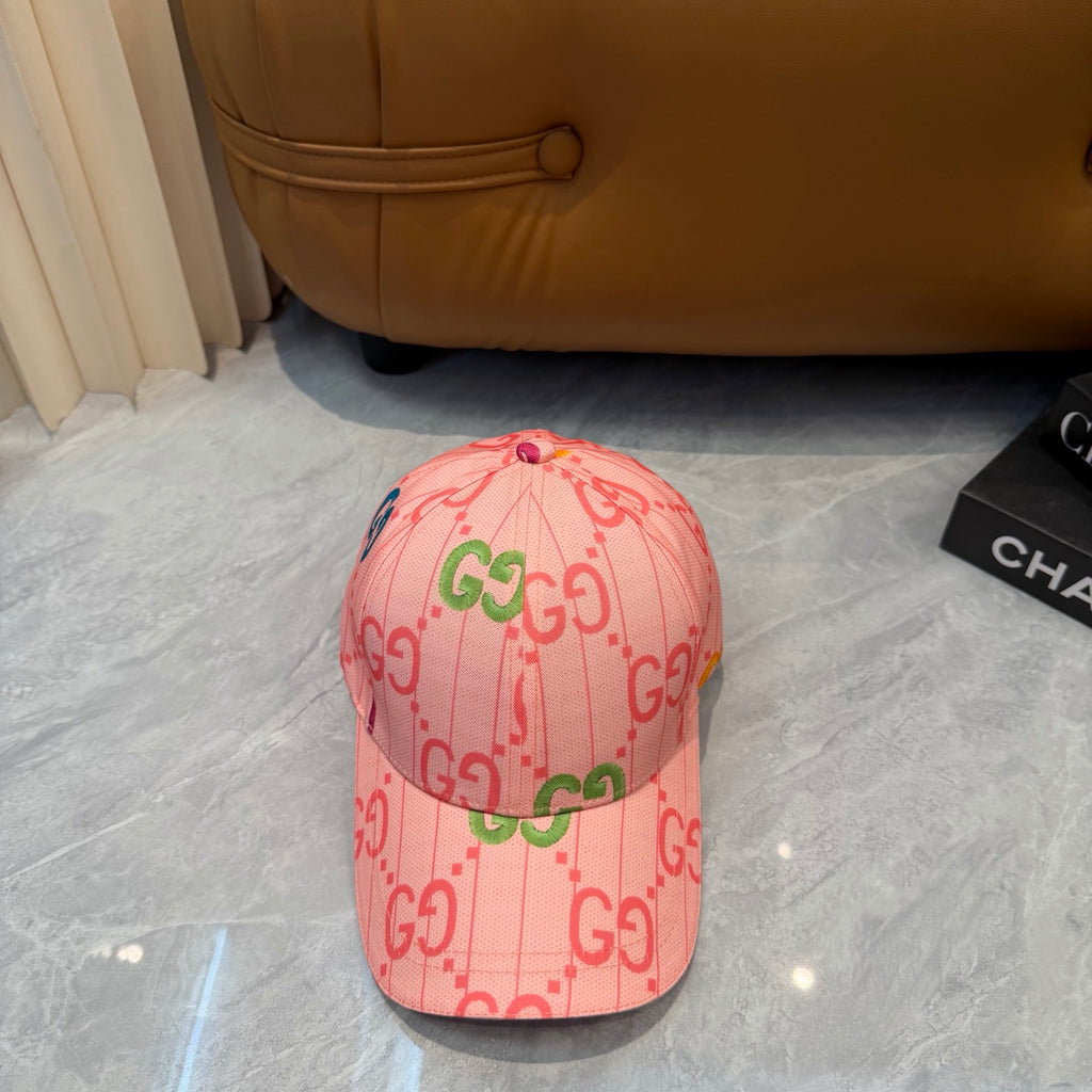 Colorful Outline Monogram Baseball Cap