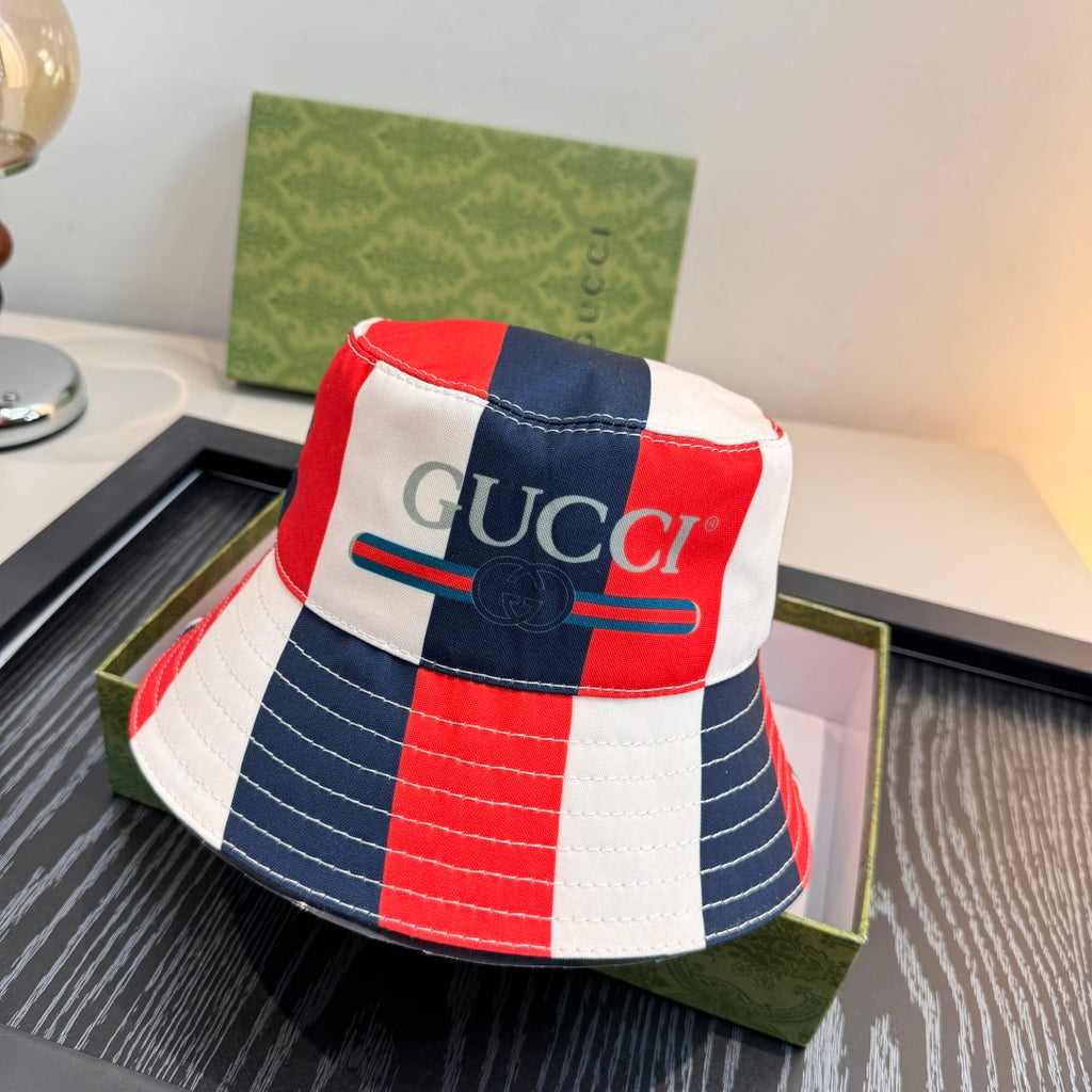 Colorblock Lettered Bucket Hat
