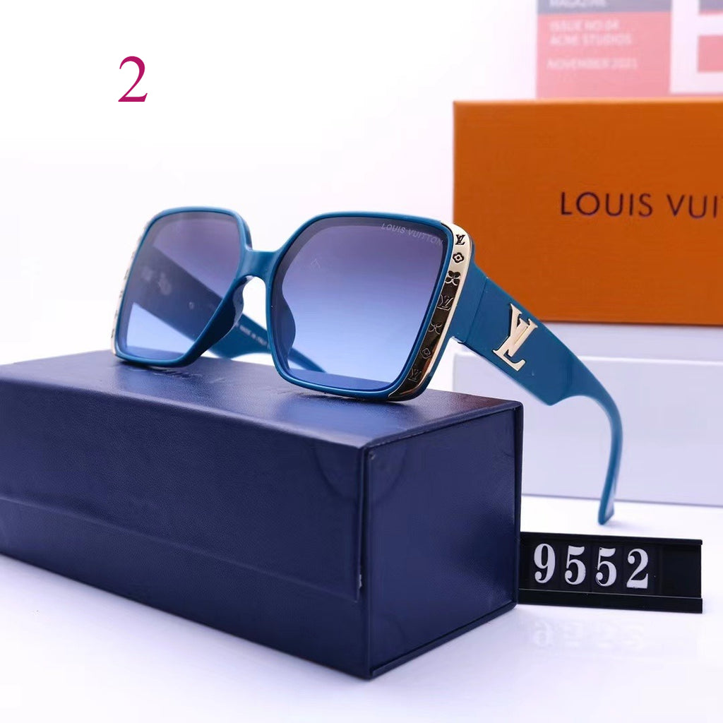 Oversized Rectangular Sunglasses with Studded Side Detail