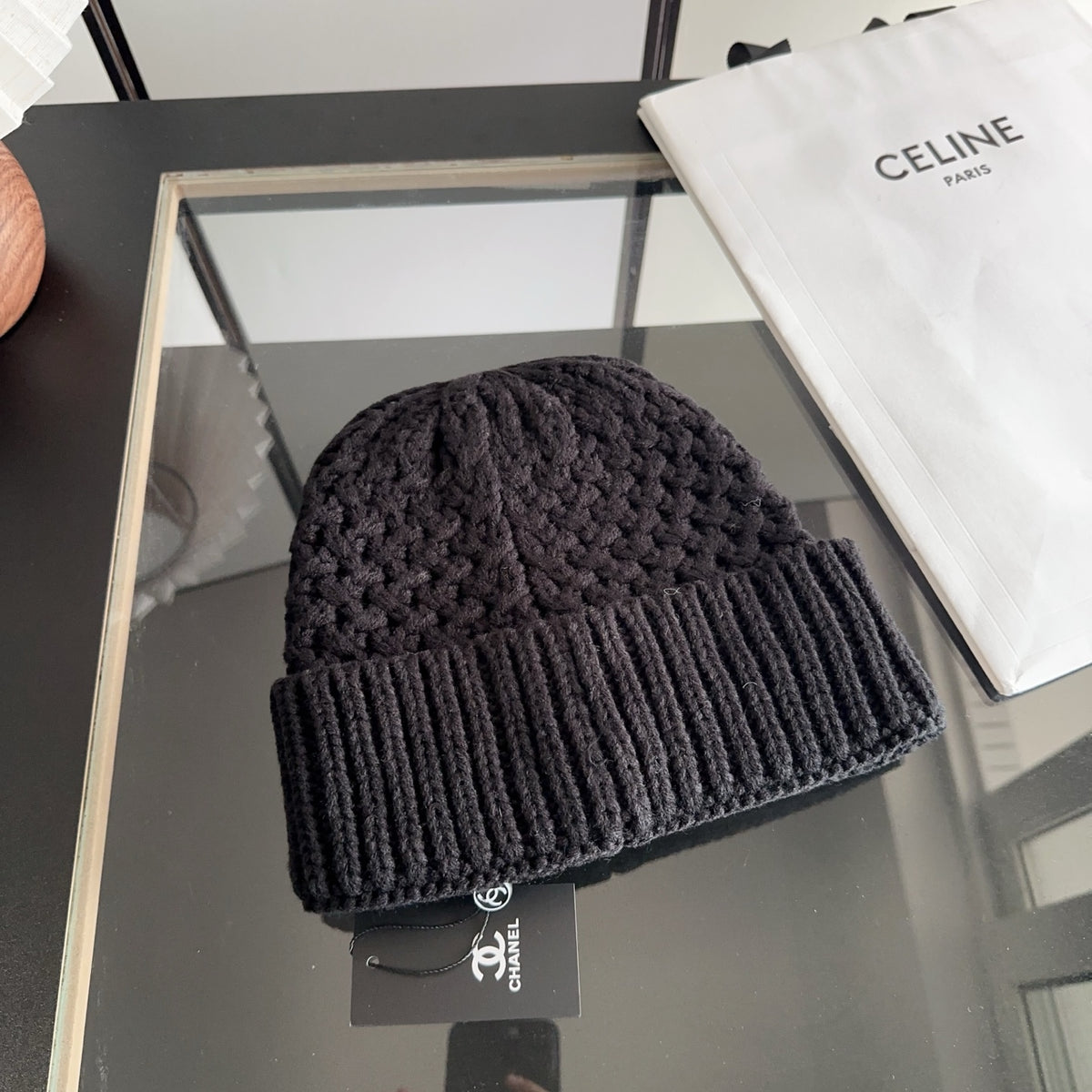 Chunky Cable Knit Cuffed Beanie